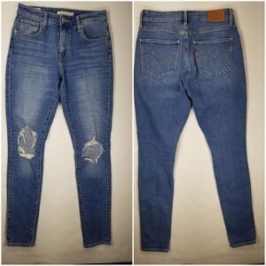 Levi's Premium 721 High Rise Distressed Skinny Jeans 26